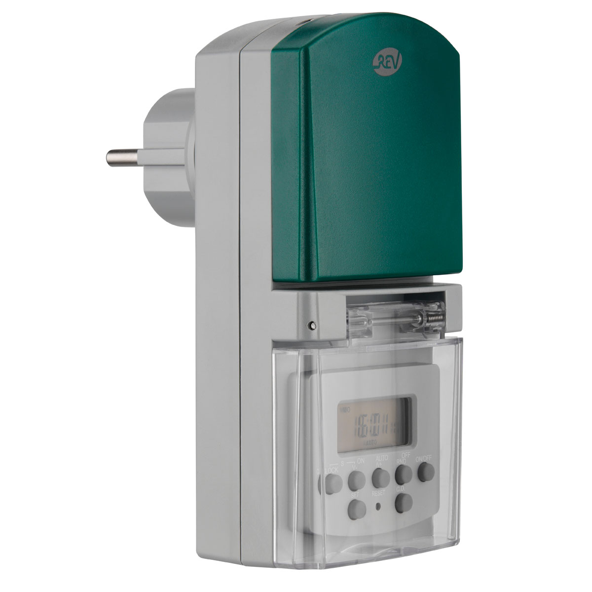 REV Ritter Zeitschaltuhr außen IP44 digital Standard 140 Schaltzeiten grau-grün Bild 8