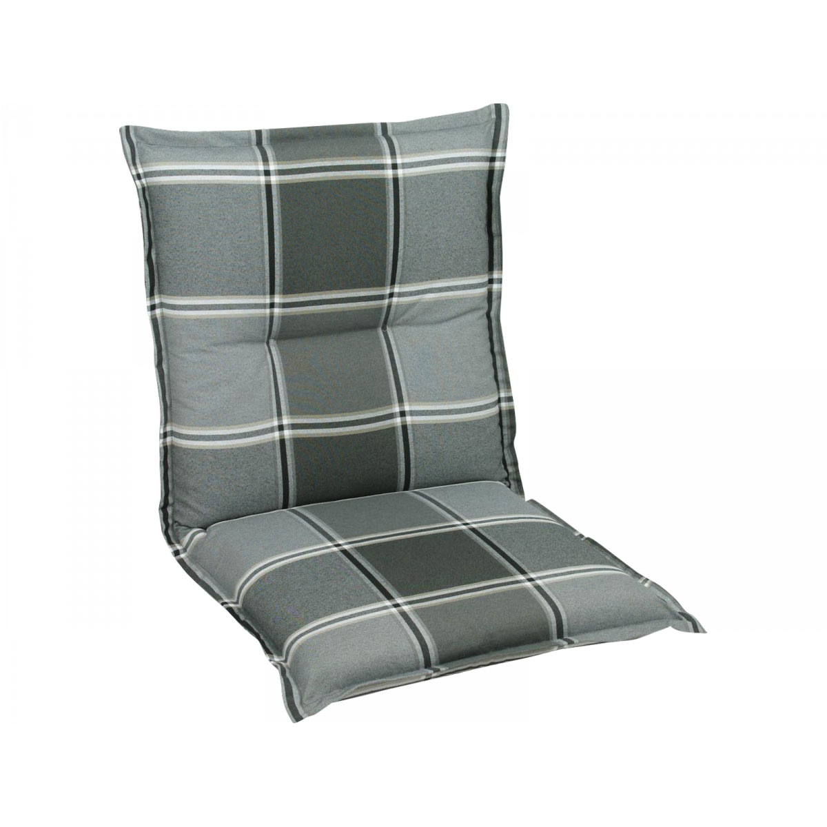 GO-DE Gartenstuhlauflage Dessin 24515 nieder anthrazit kariert 100 cm