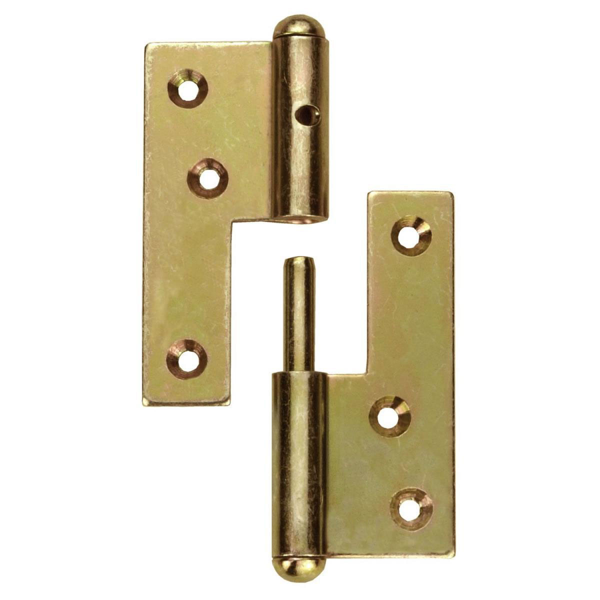 Connex Tuerbaender gelb verzinkt links 120 mm