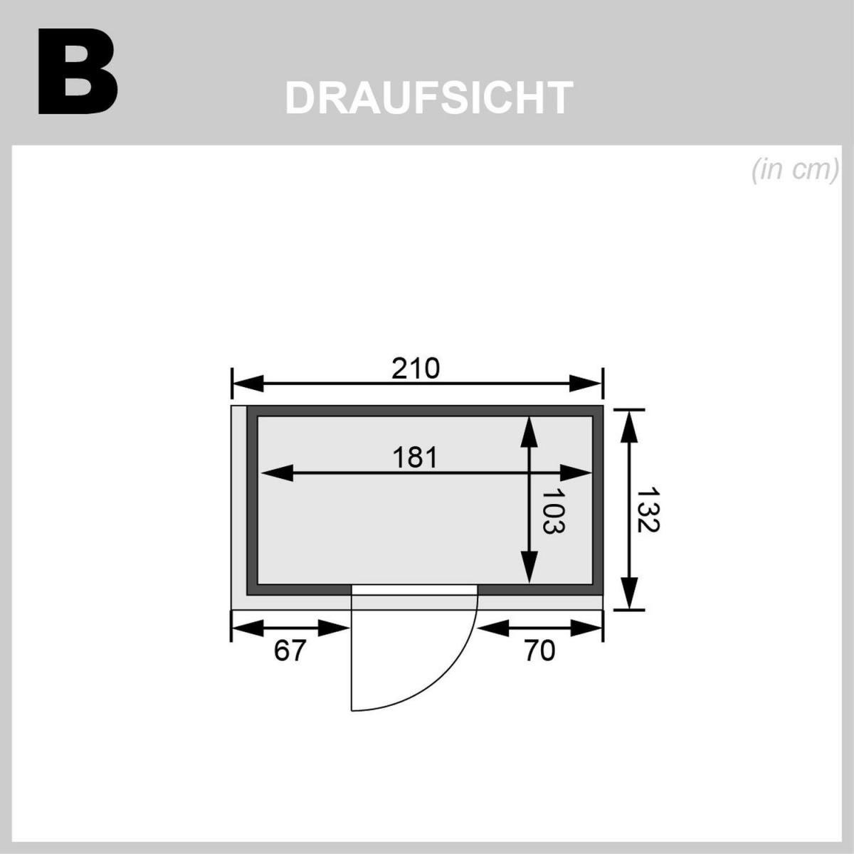 Karibu Variado Fronteinstieg ohne Zubehör mit Kranz Graphittür Bild 5