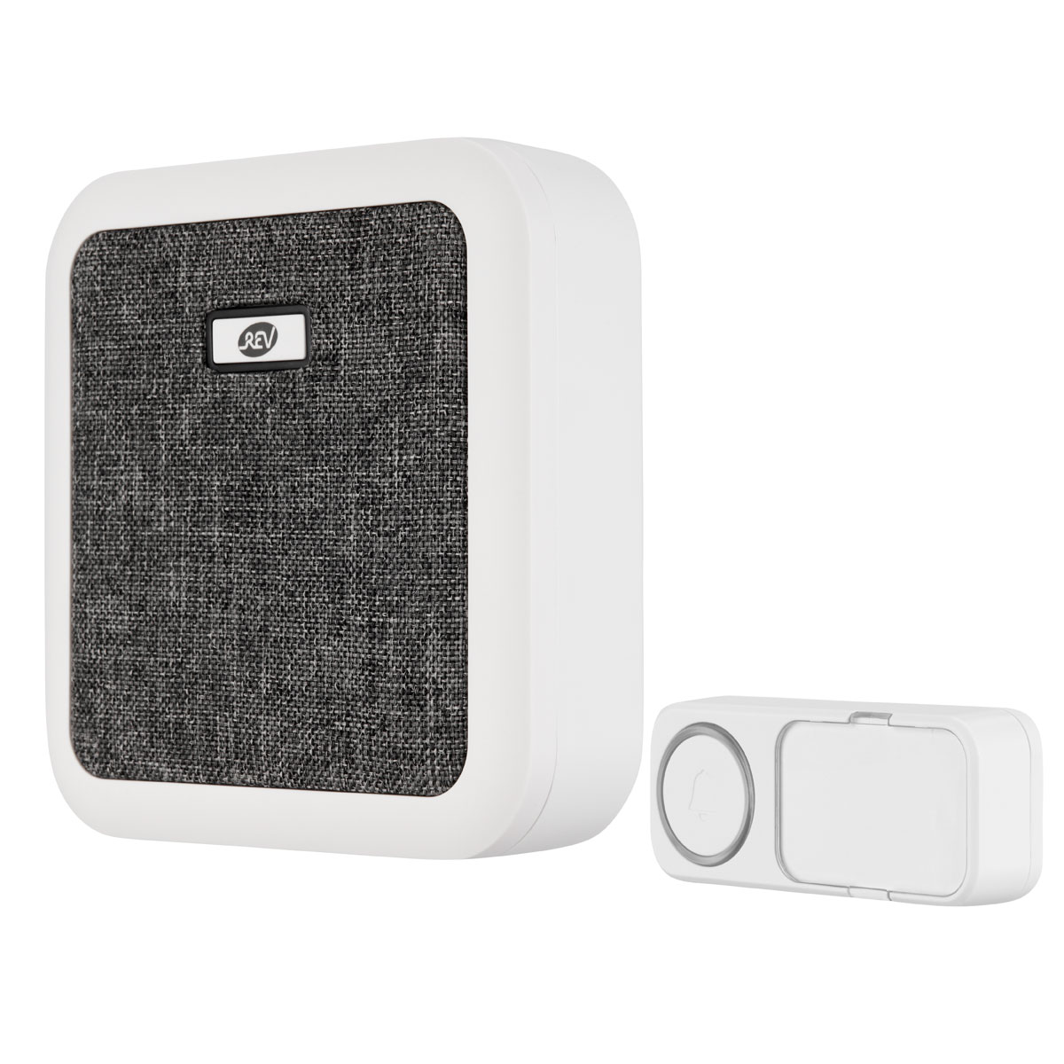 REV Ritter  Funk-Gong mit Taster & Stoffbez.Orchestra für Steckdose 58 Mel.150m weiß Bild 2