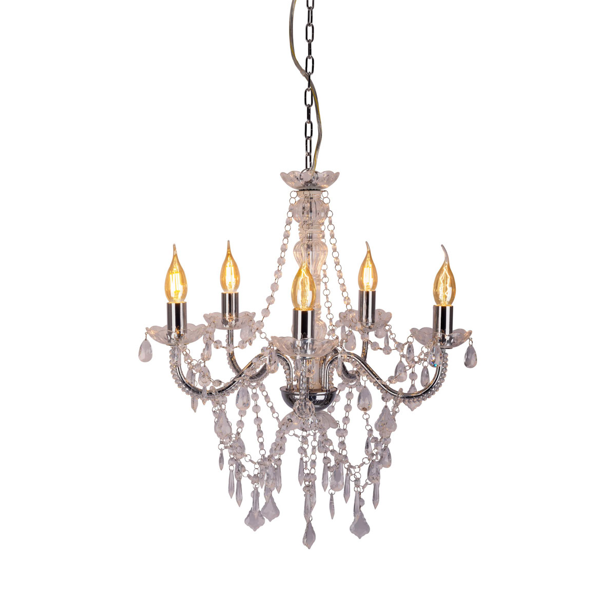 näve  Kronleuchter Cecilia silber 5er Bild 2