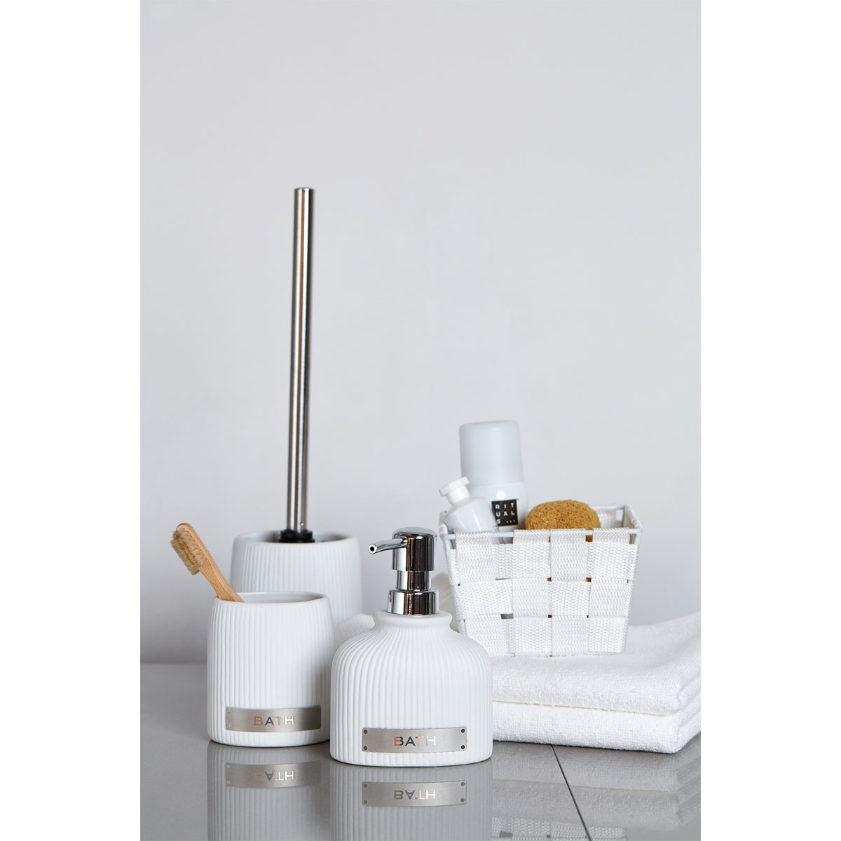 Wenko Aufbewahrungskorb Adria weiß quadratisch Bild 2