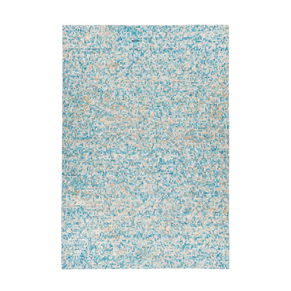 Lederteppich „Finish 100“, türkis/gold