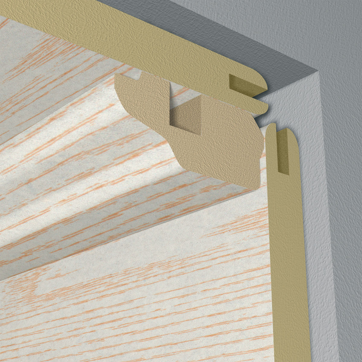 Deckenleiste Esche weiß 2,6 m