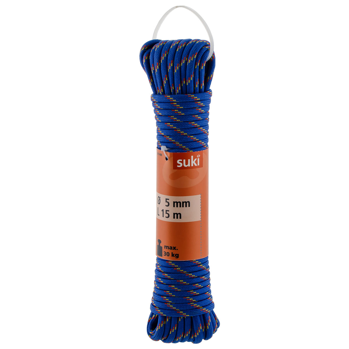 Suki Freizeitseil geflochten PP 5 mm blau-rot-gelb