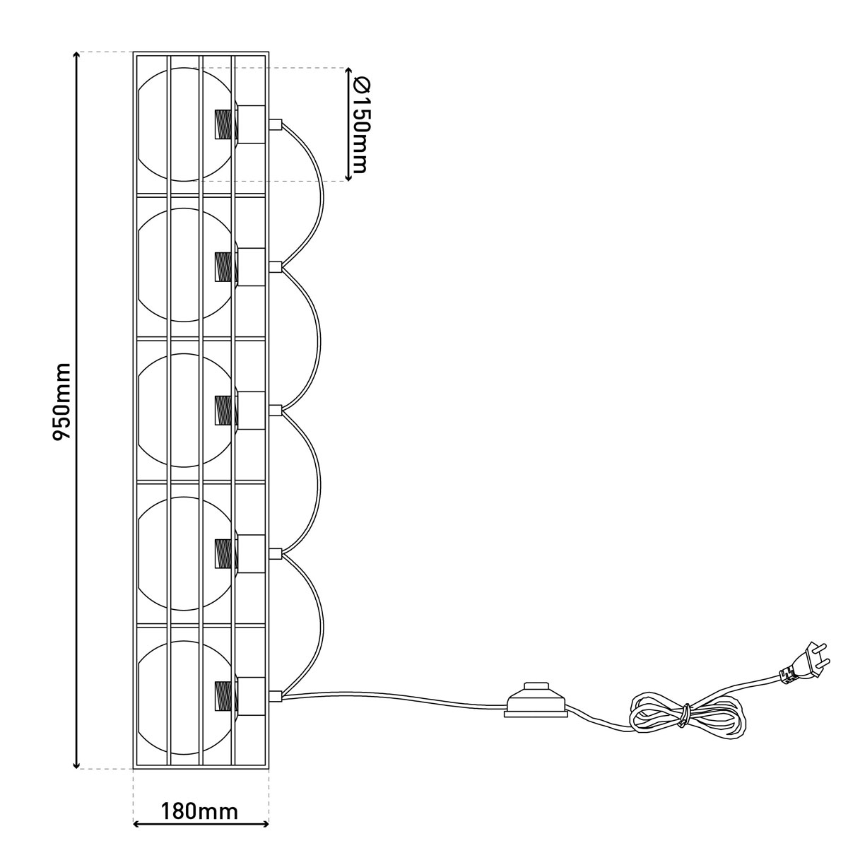 näve  Stehleuchte Cesta schwarz Glas Bild 12