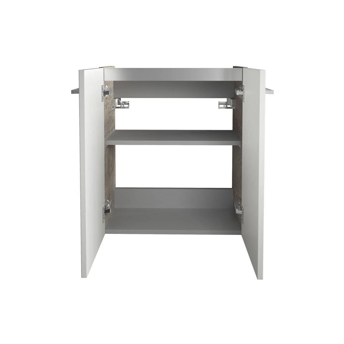 Fackelmann  Gäste-WC Waschtischunterschrank SBC 520 x 600 x 243 mm NatureOak/Weiß Bild 2