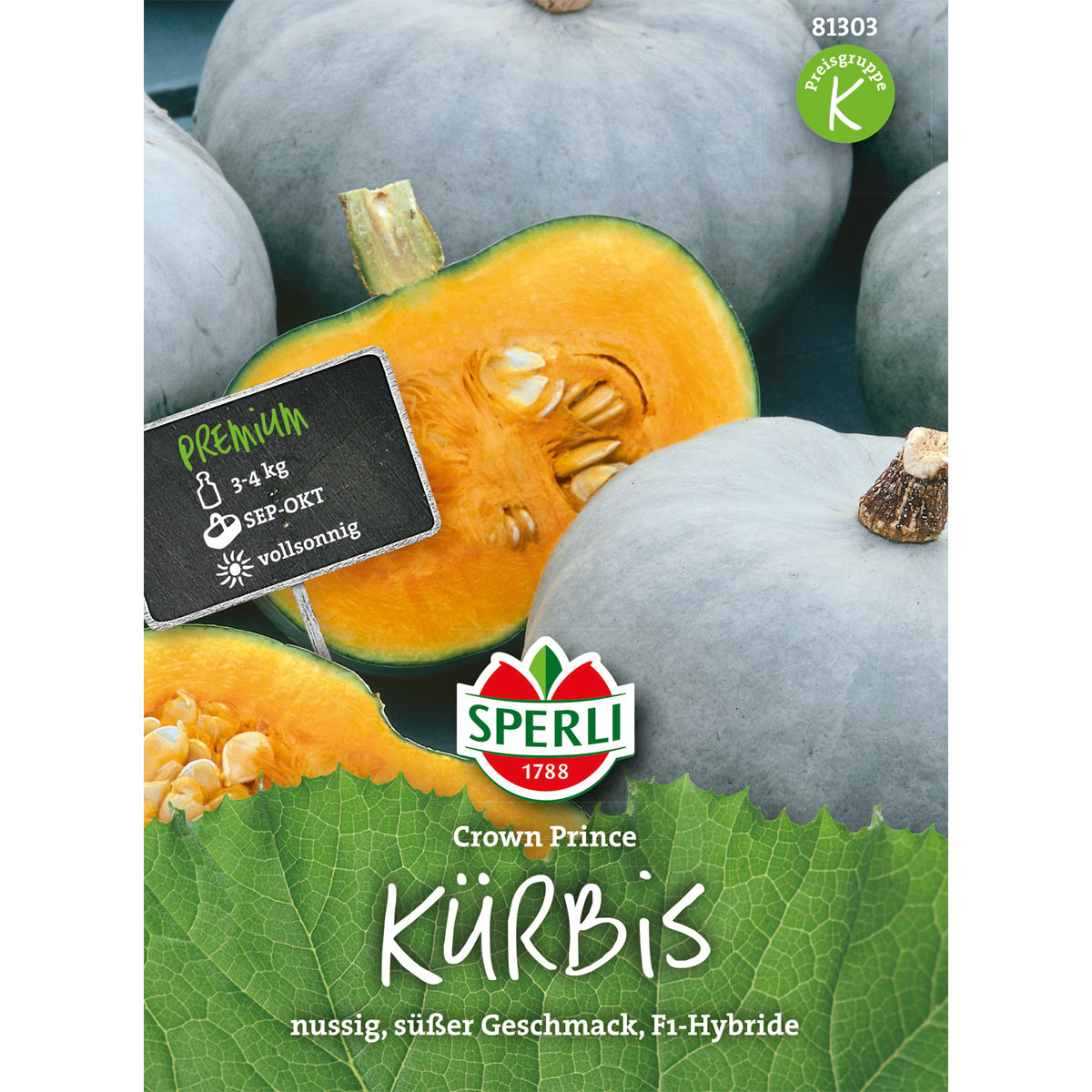 Sperli Kürbis Crown Prince Bild 1