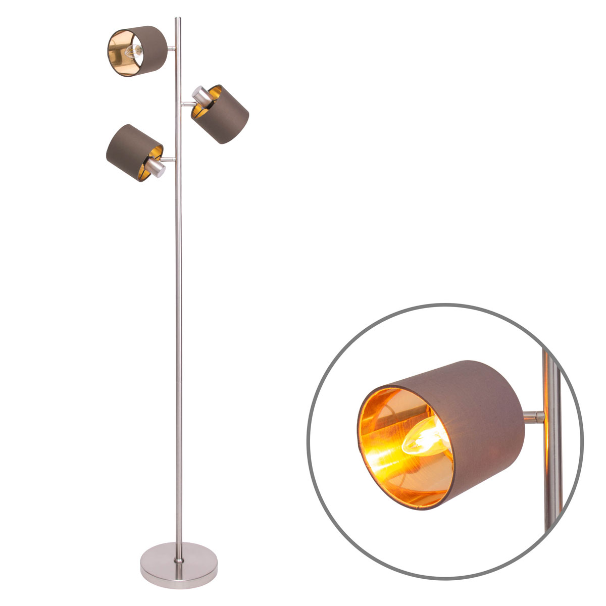 näve  Stehleuchte Maron braun Bild 2