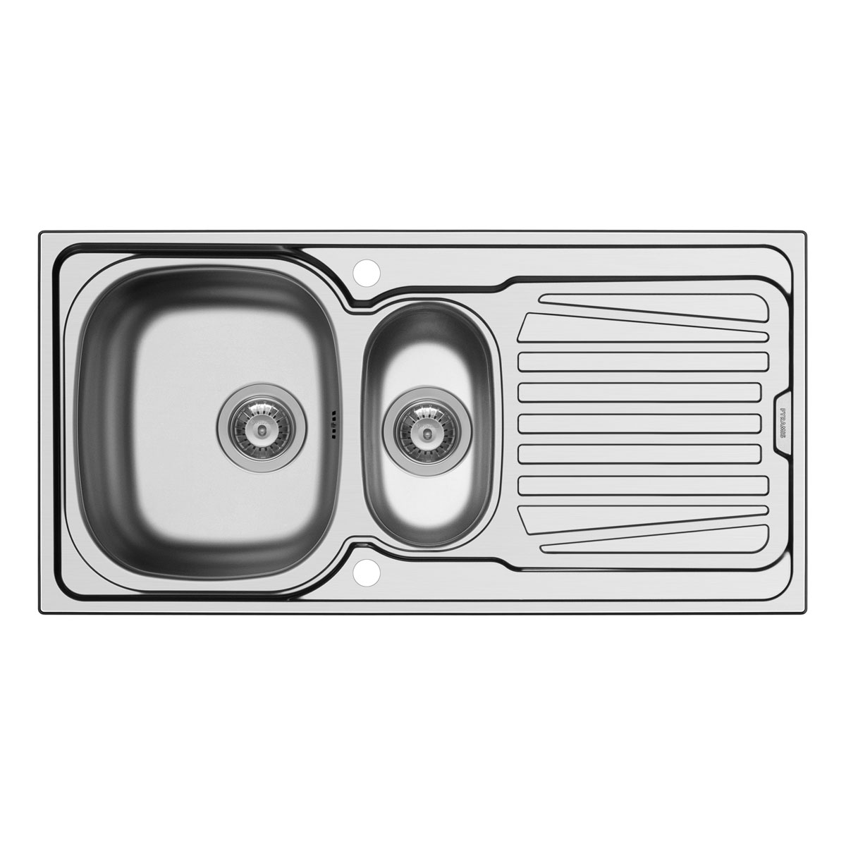 Pyramis  Edelstahl-Einbauspüle Sparta 100 x 50 cm 1 1/2B 1D Edelstahl glatt Bild 1