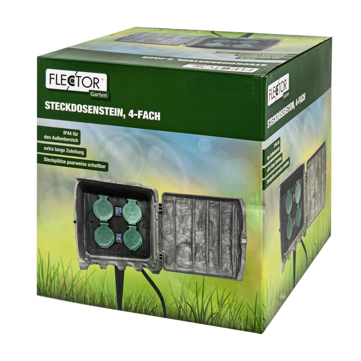 Flector Garten Steckdosenstein 4- Fach Bild 8