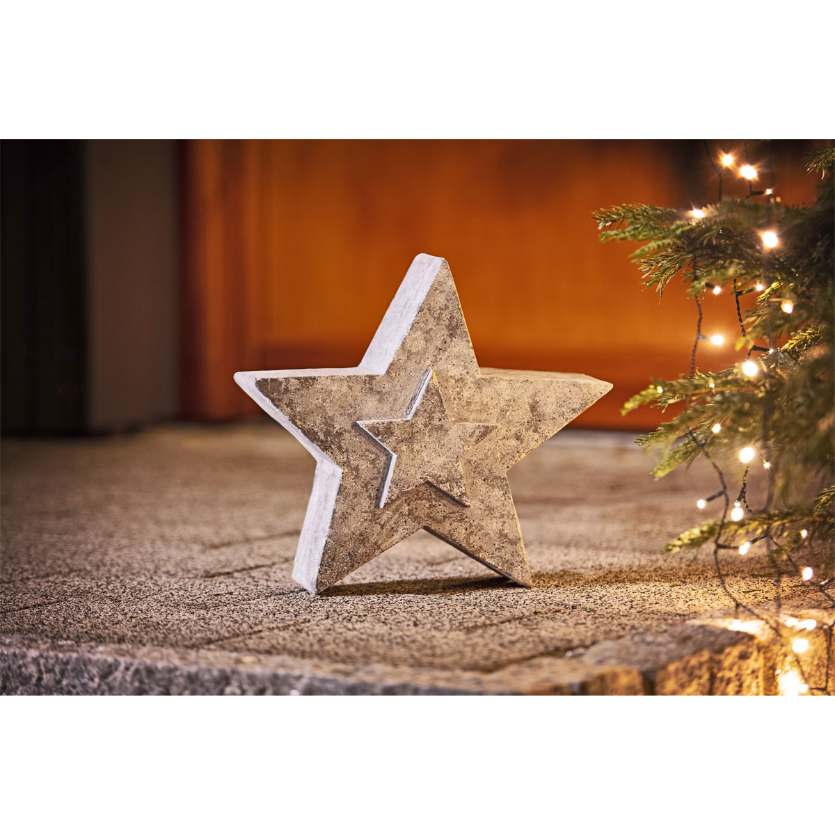 Outdoor Stern 35 cm Beton Optik Bild 3