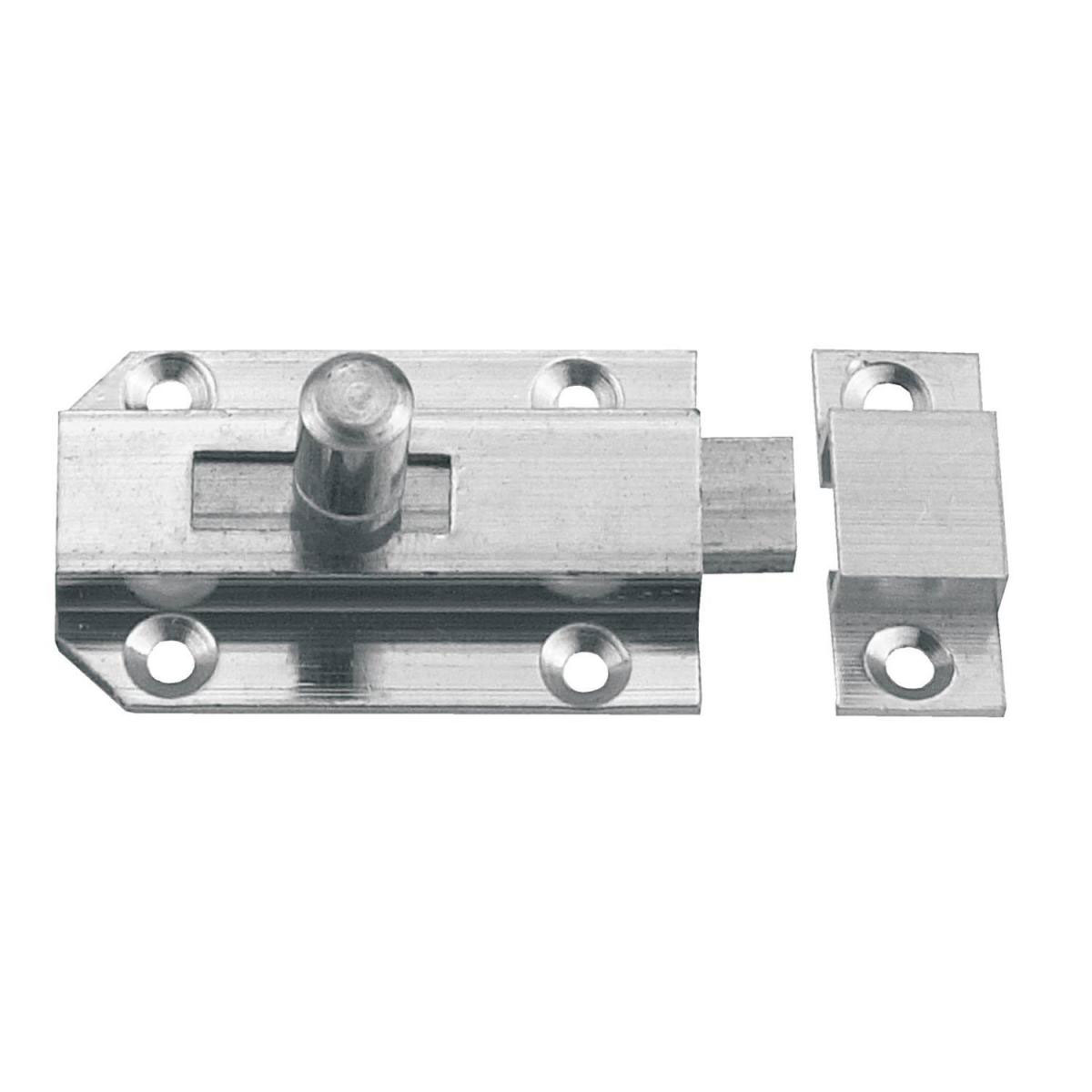 Connex Profilriegel gerade 2,5 x 6 cm Messing vernickelt Connex Profilriegel gerade 2,5 x 6 cm Messing vernickelt