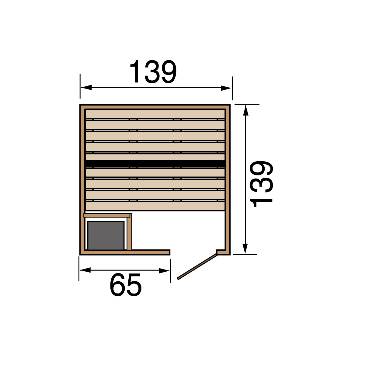 Weka  Design-Sauna Cubilis Größe 3 Sparset 7,5kW OS Glastuer und Fenster Bild 3