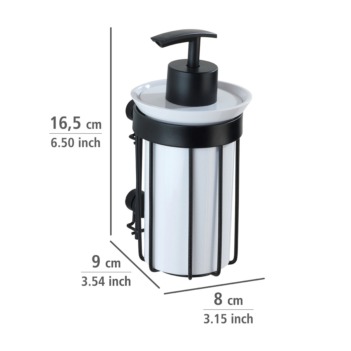 Wenko Seifenspender Classic Plus schwarz 185 ml Bild 5