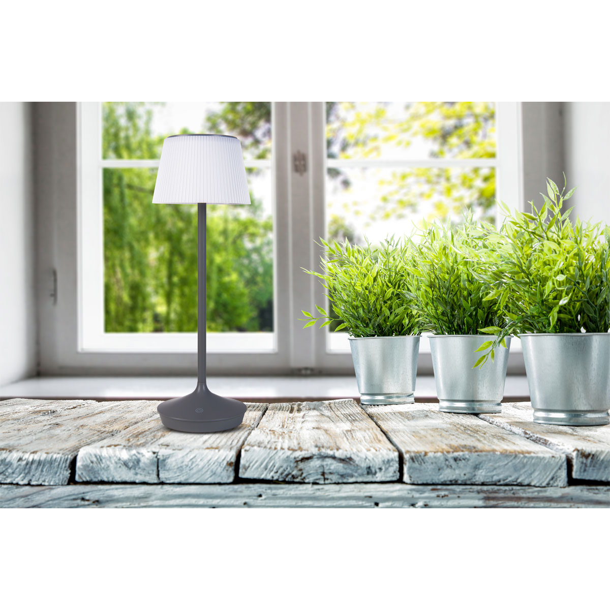 TL Emmi Metall/KS grau LxBxH: 13x13x38cmdimmbar Bild 6