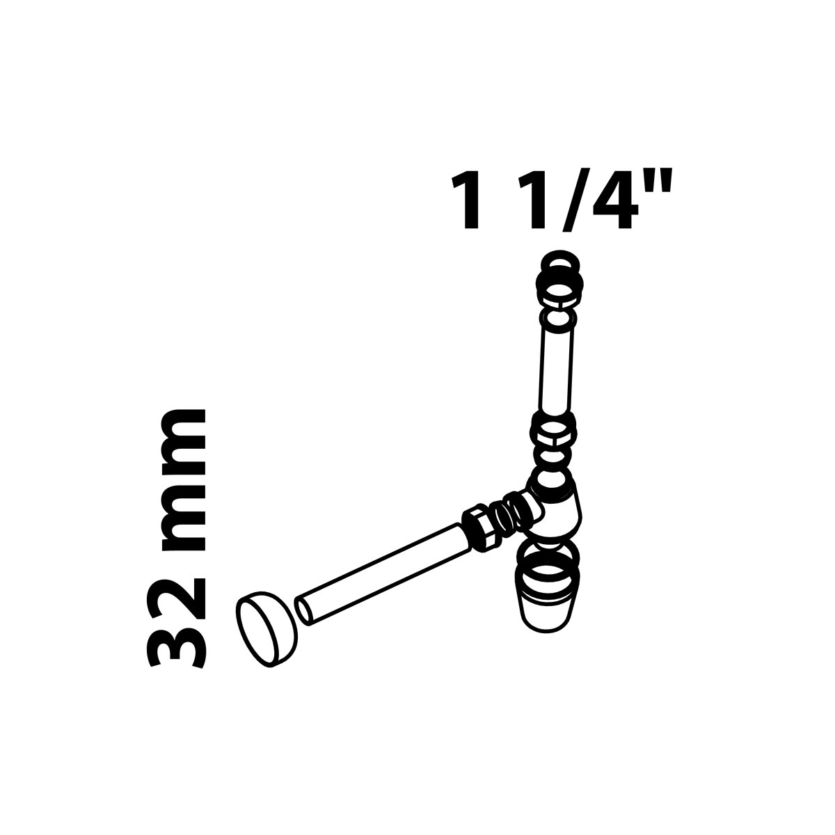 Kirchhoff Flaschensiphon ECO-SAVE KS 1 1/4" x Durchmesser 32 mm Bild 2