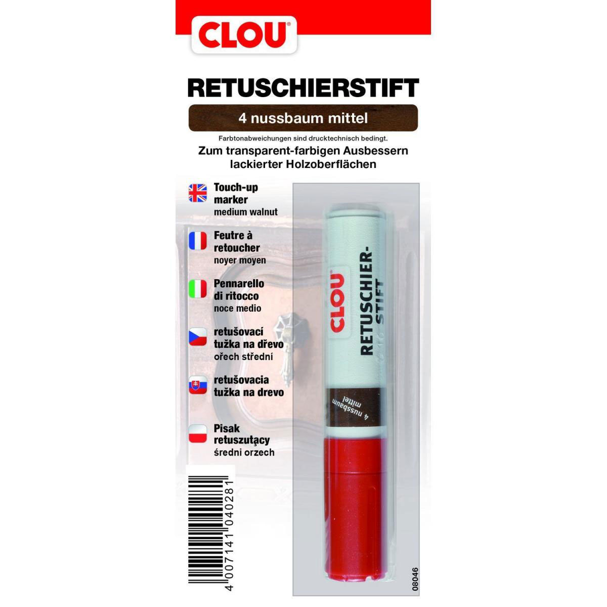 Clou Retuschierstift Nussbaum mittel Clou Retuschierstift Nussbaum mittel