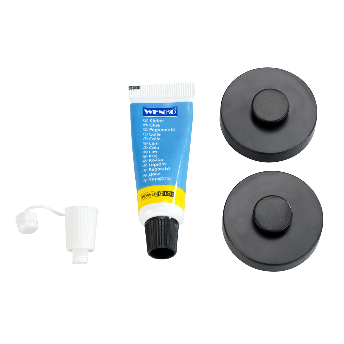 Wenko Adapter Schwarz Befestigen ohne bohren Power-Loc Bild 1