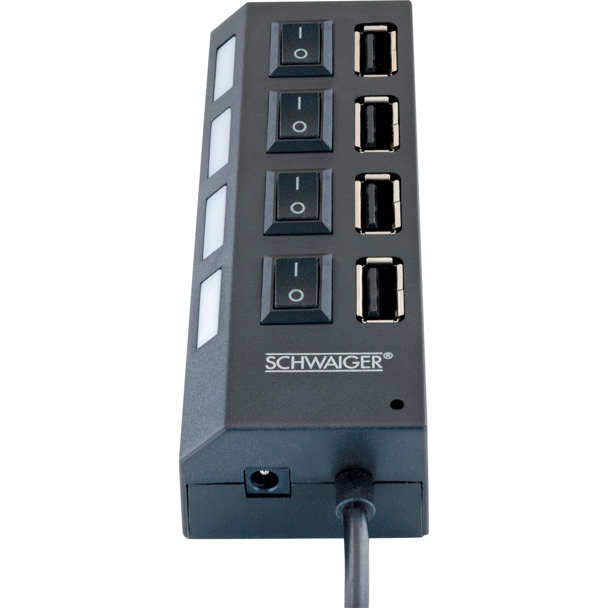 Schwaiger  Hub USB 2.0 4-fach schwarz Bild 3