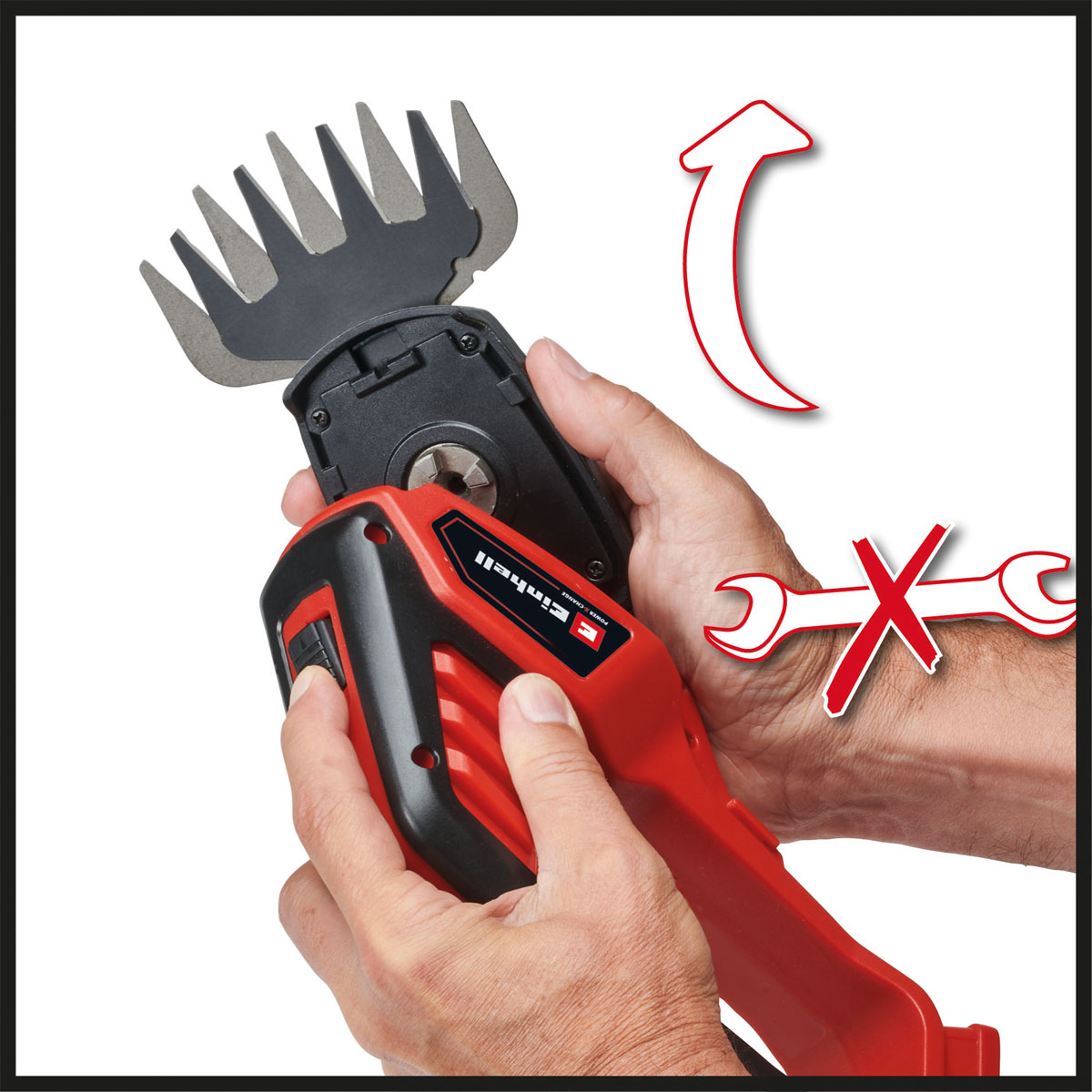 Einhell Akku Gras u.Strauchschere GE-CG 18/100 Li T-Solo Bild 4
