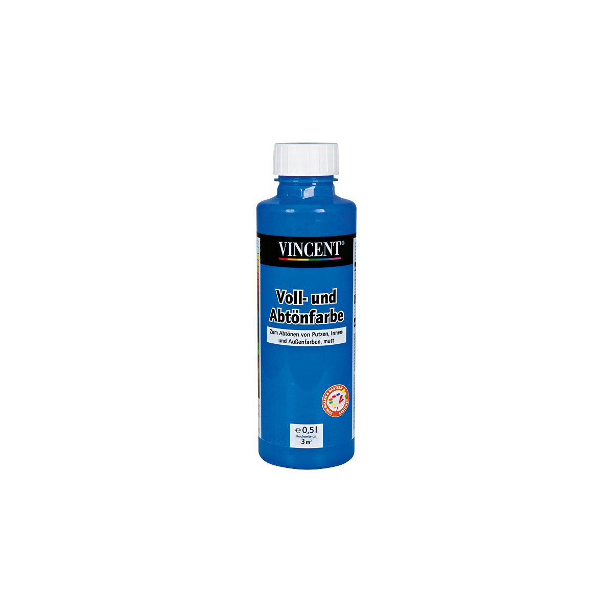 Vincent Voll- und Abtönfarbe capriblau 0,5 L
