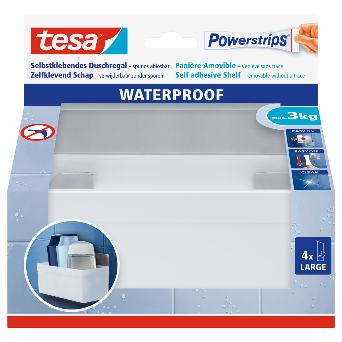 Tesa Powerstrips Waterproof Metall-Kunststoff Bild 1