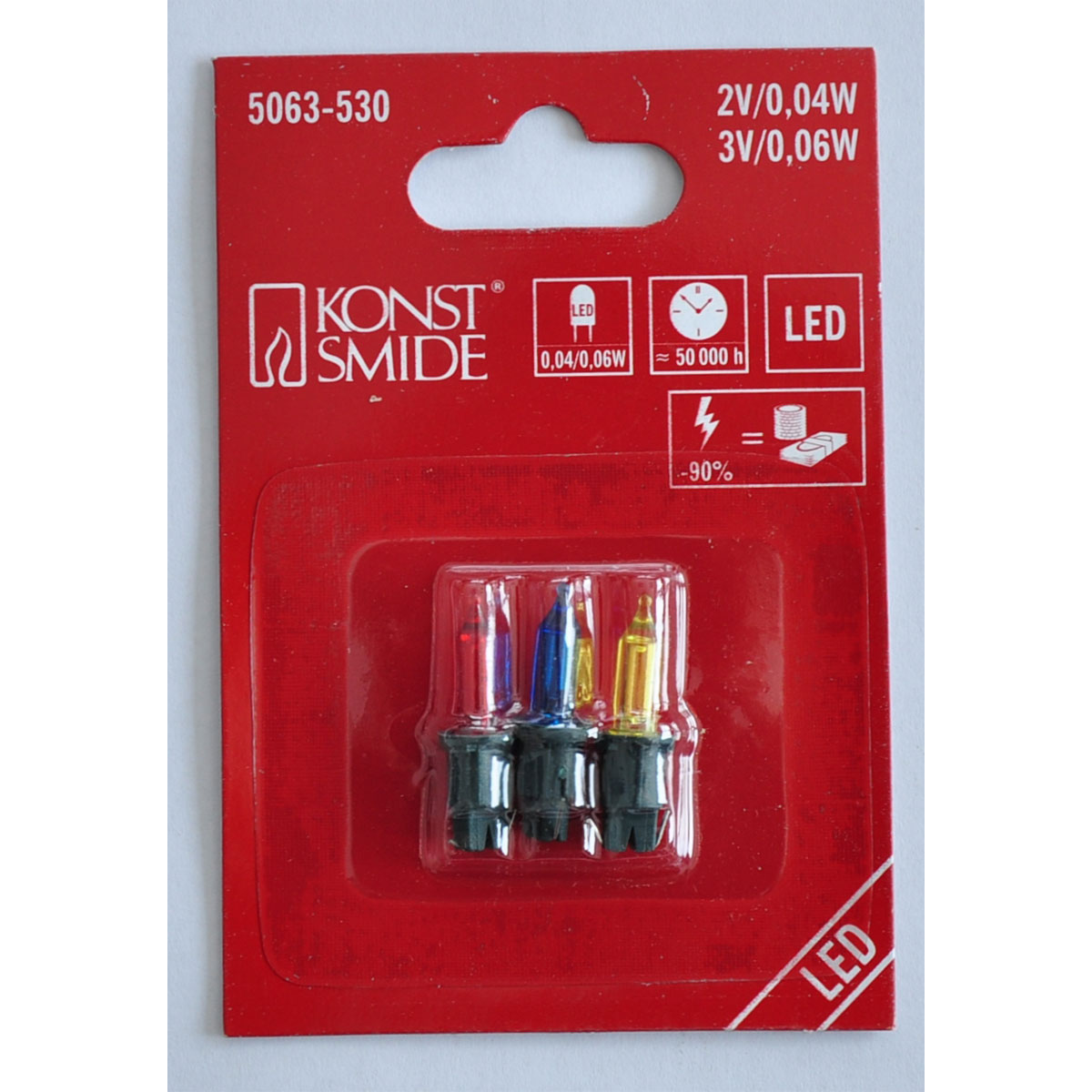 Konstsmide LED-Ersatzbirne Steckfassung grün 3 Stück rot/ gelb/ blau Bild 2