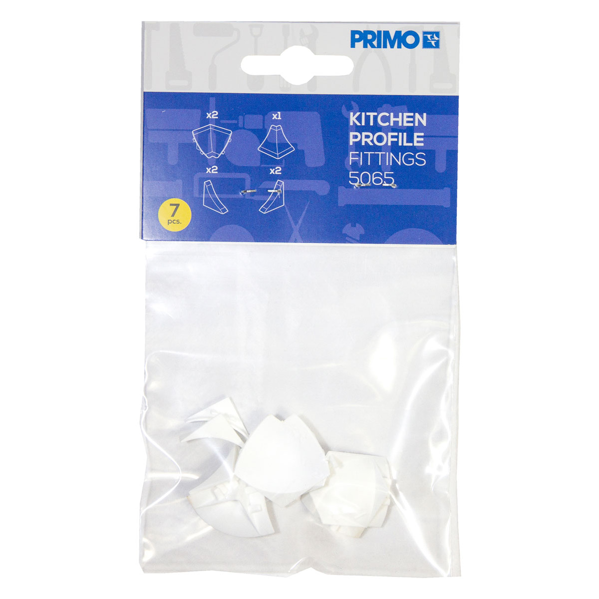 Zubehörset für Multileiste 7-teilig weiß