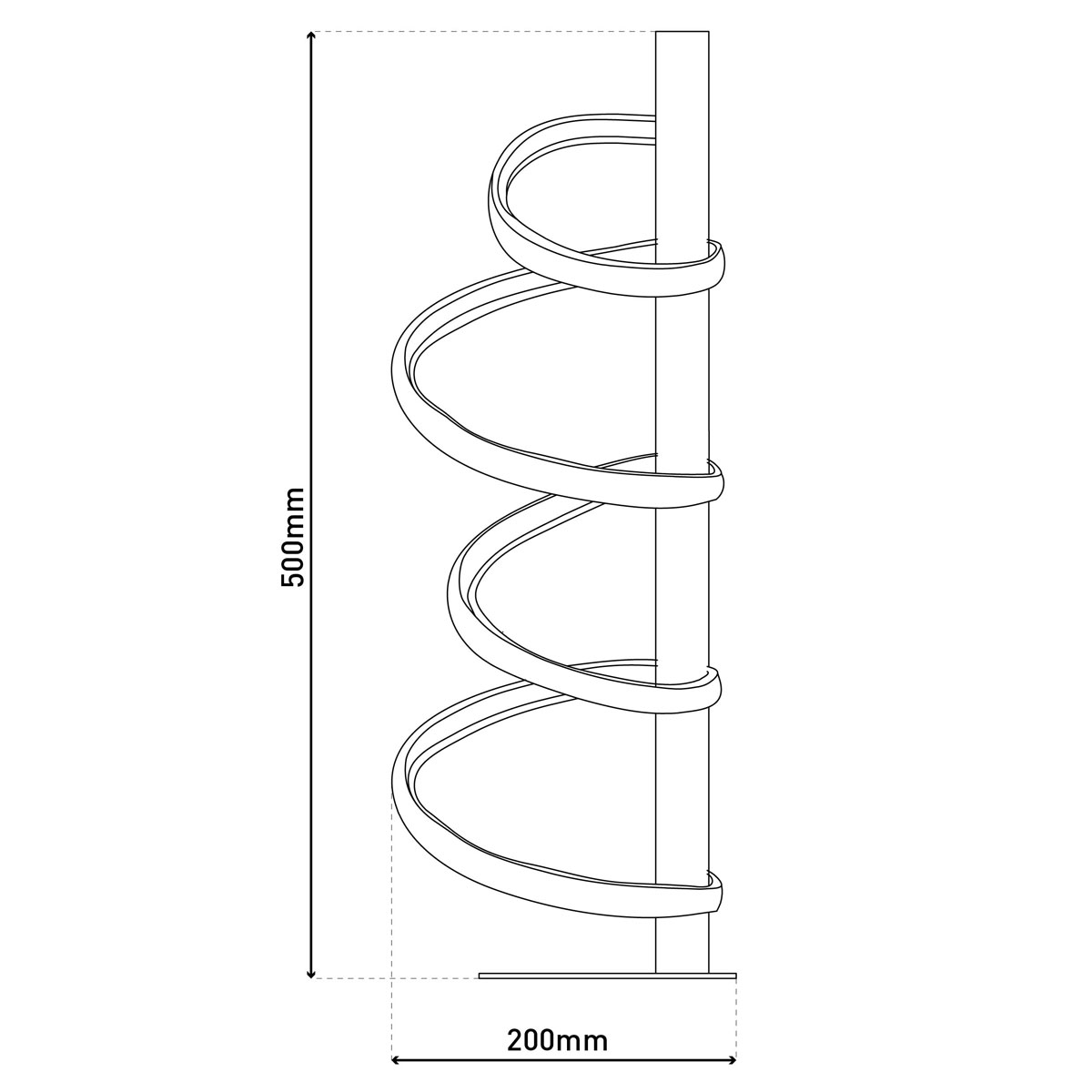 LED TL Belleza Metall/KS schwarzLxBxH 20x20x50cm dimmbar Bild 9