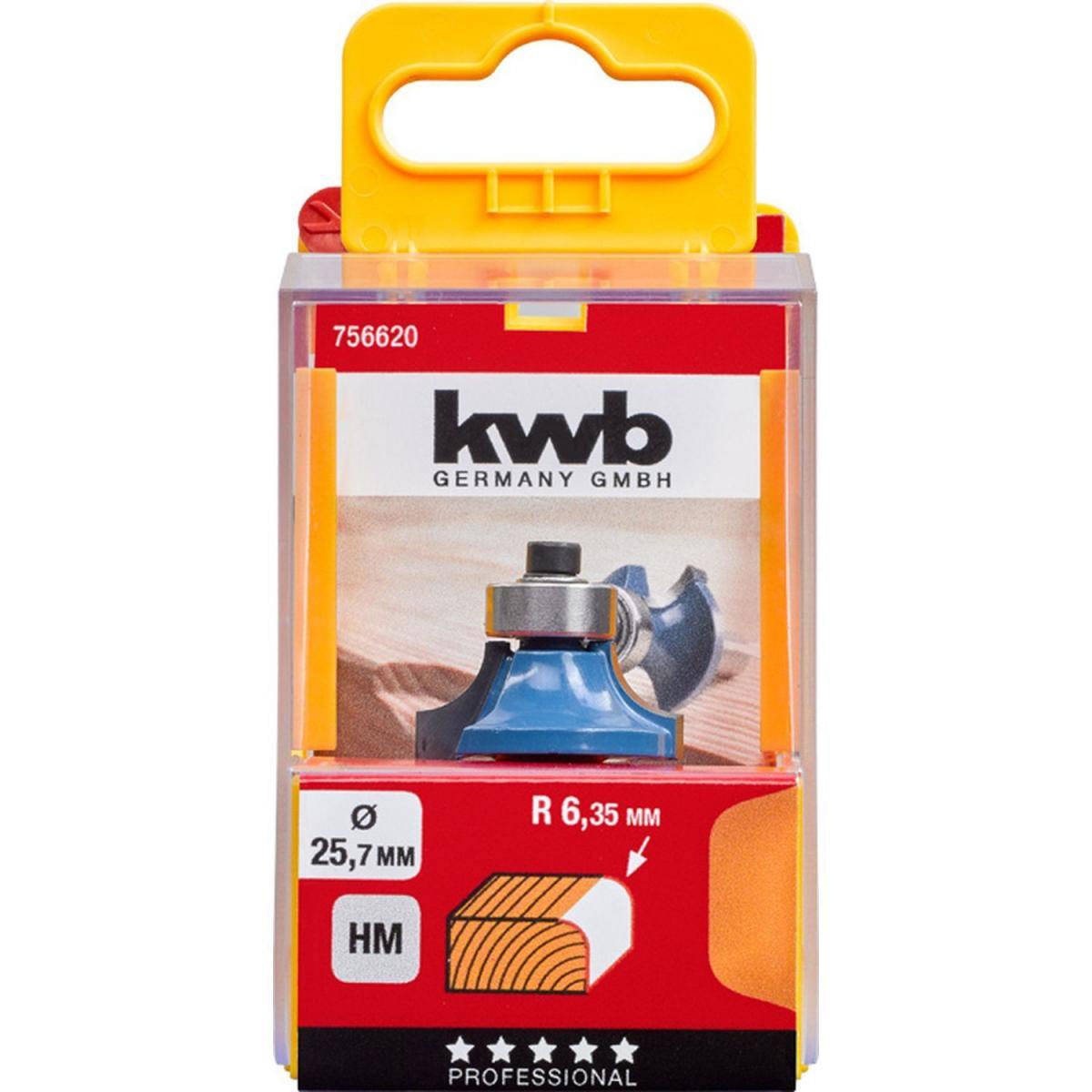 kwb  Abrundfräser mit Anlaufkugellager Durchmesser 25,7 mm Bild 2