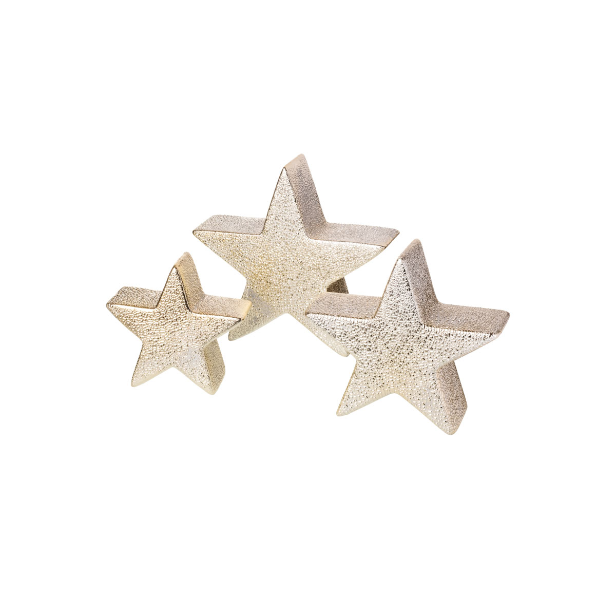 Stern gold Dolomit 17,5 x 5 x 16 cm Oberfläche mit Blasenoptik Bild 1