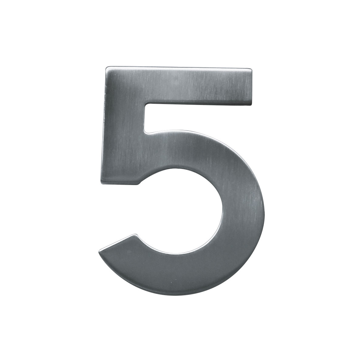 Alpertec Edelstahl-Hausnummer 5 satiniert Bild 1