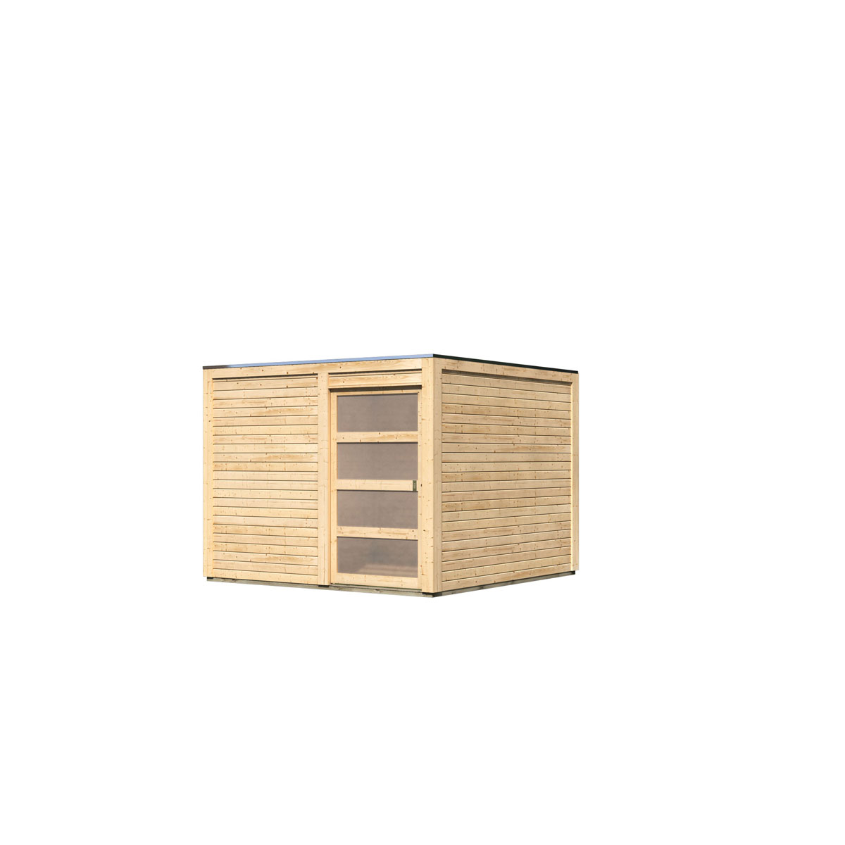 Karibu Gartenhaus Qubic 2 naturbelassen Bild 2