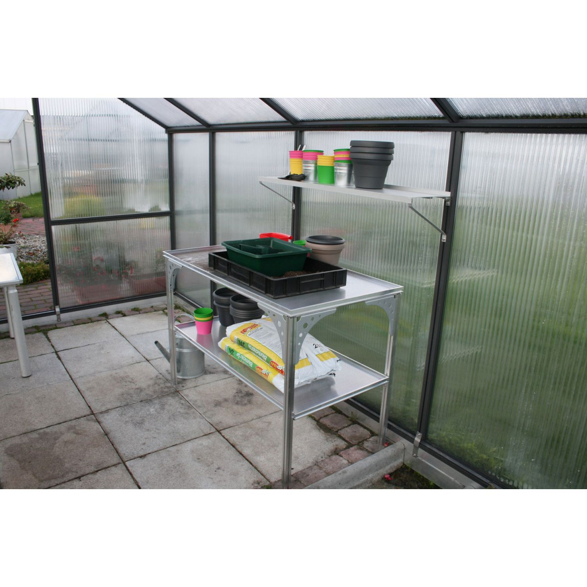 KGT Universal Aluminium Tisch ca 1,21m breit und 0,64m tief