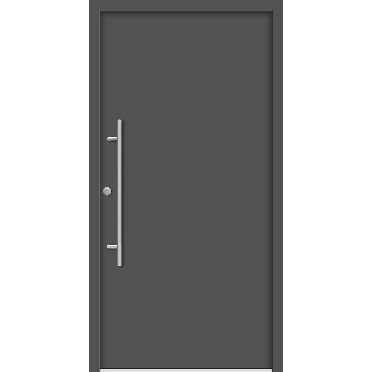 SplenDoor Premium-Haustür Passivedoor Ribe RC2 energiesparend einbruchsicher anthrazit 110 x 210 cm links