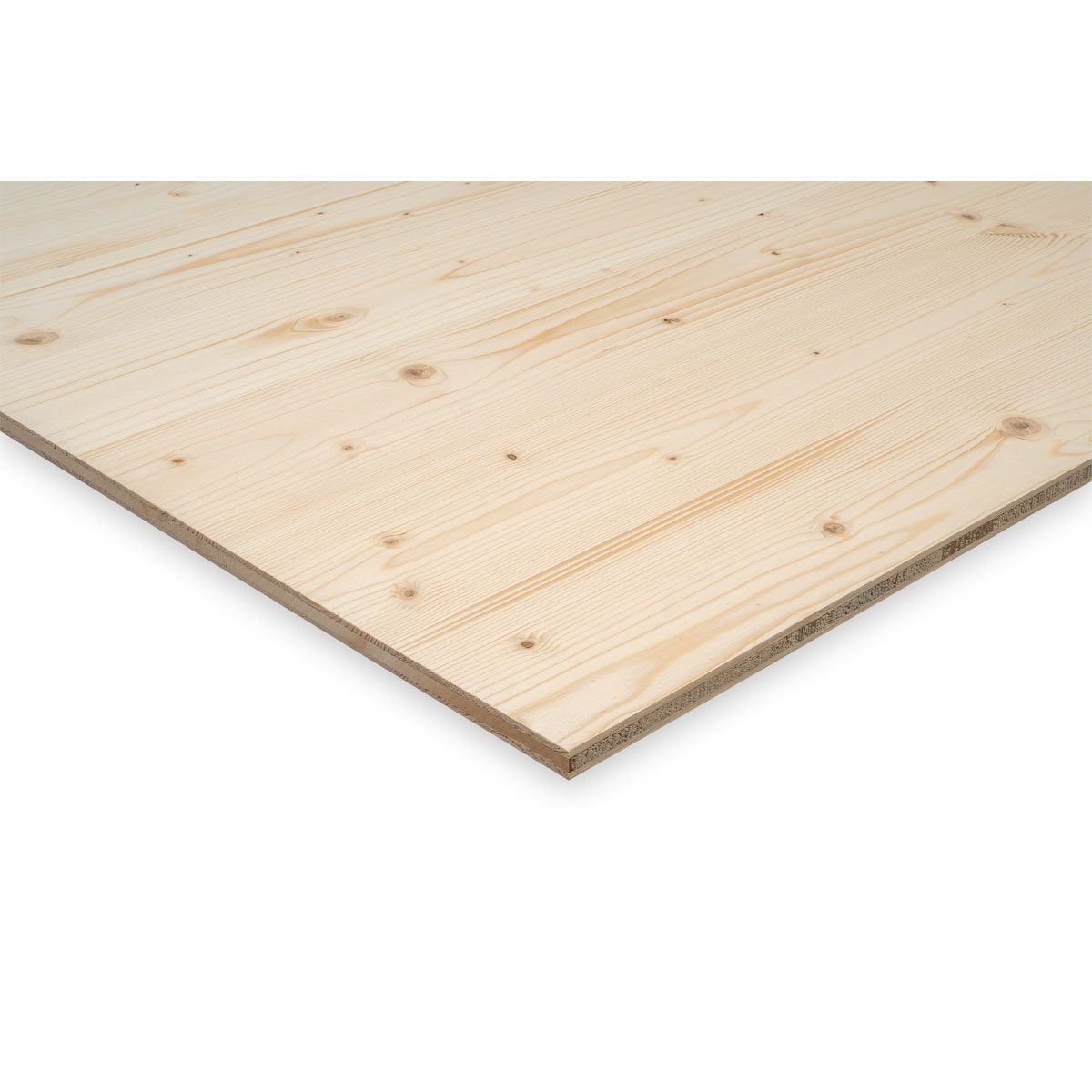 3 Schicht-Naturholzplatte Fichte AB/Std 250 x 205 x 1,3 cm