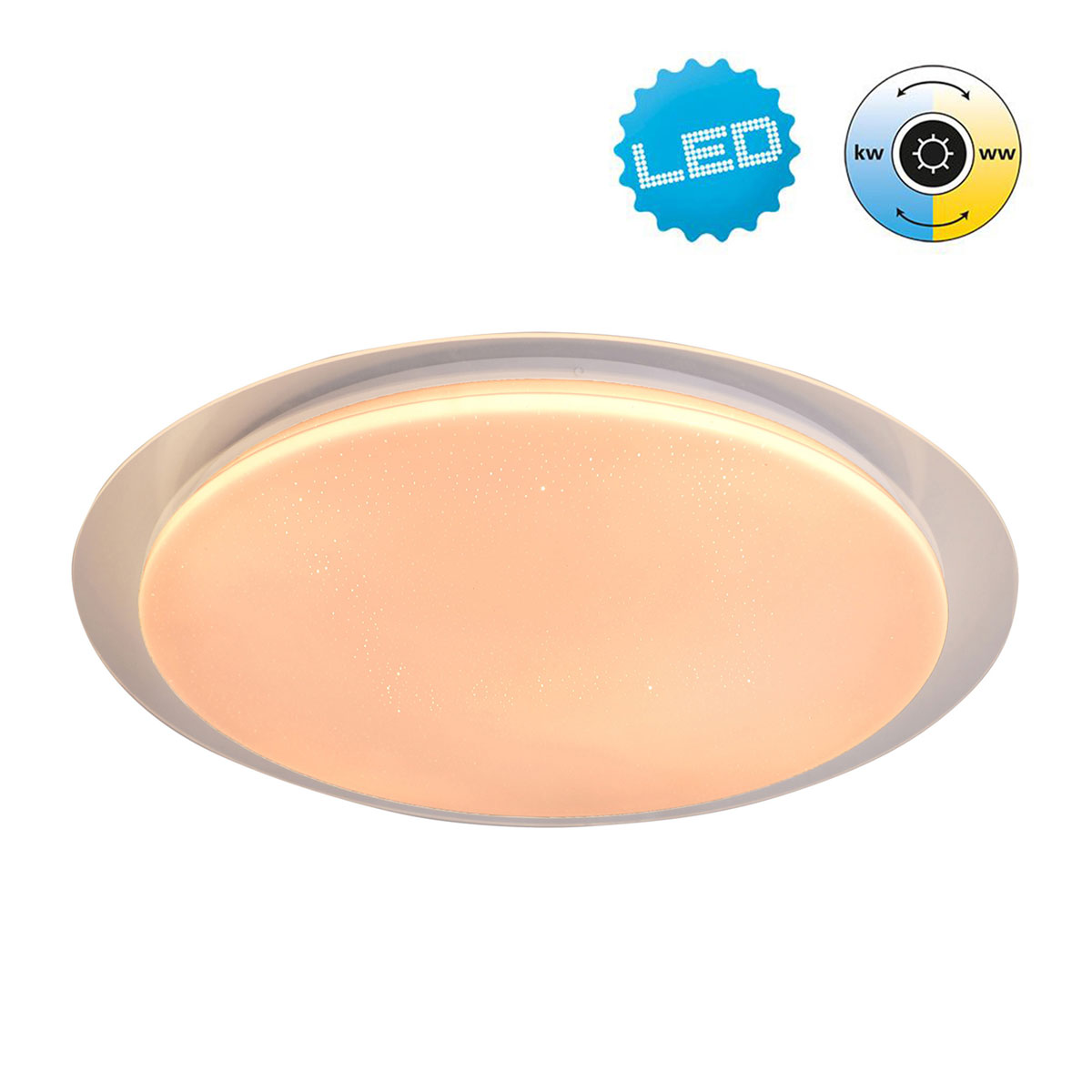 Naeve LED DL Locarno Metall/KSklar/transparent LxBxH: 46x46x7cm Bild 2