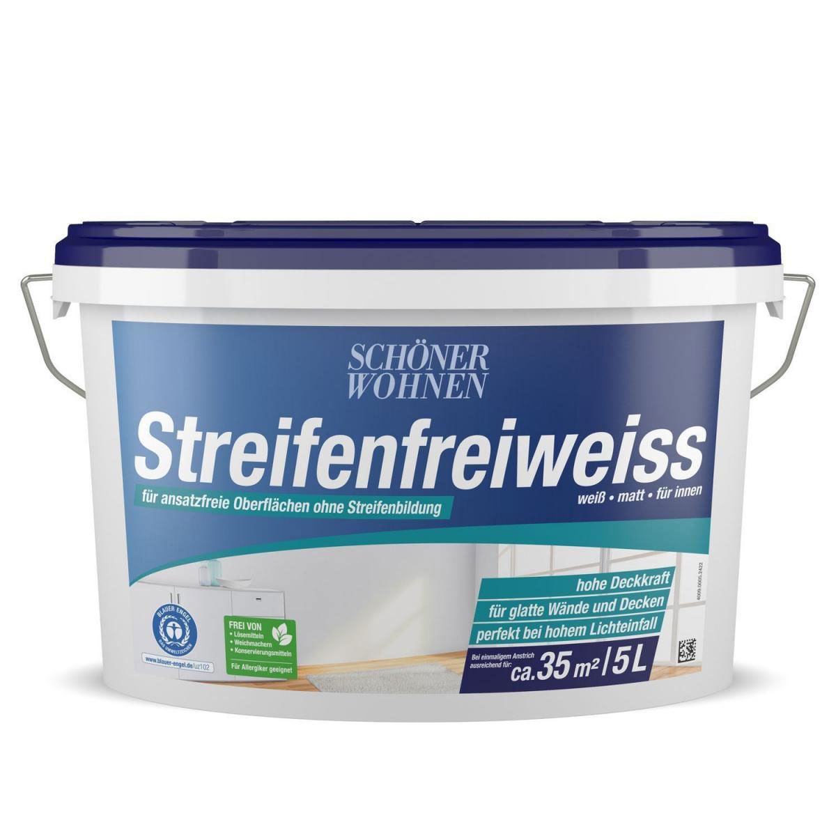 Schöner Wohnen Farbe Streifenfreiweiß 5 L