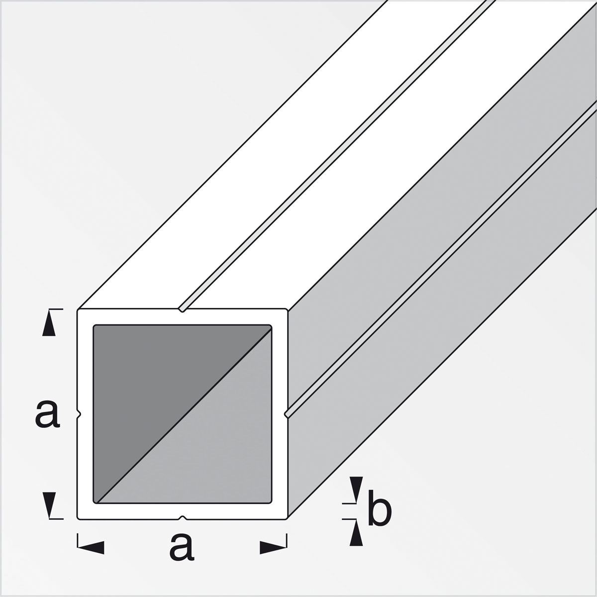 MyTool Quadratrohr 29,5 mm 1m blank Bild 2