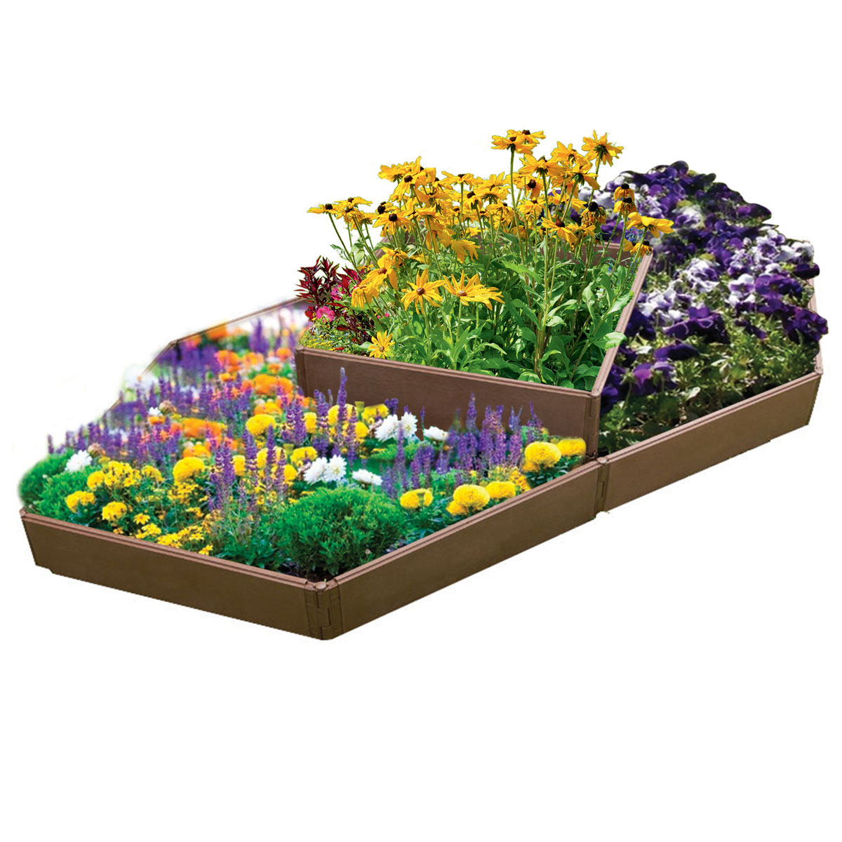 Wingart Variables Hochbeet 8 Paneele Holzstruktur braun Bild 5