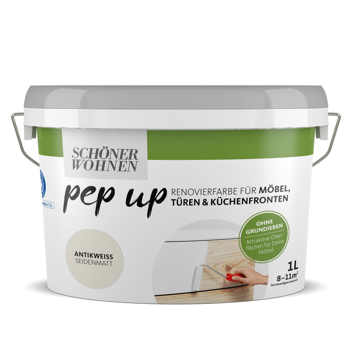 Schöner Wohnen Farbe pep up Antikweiß 1 L für Möbel Türen und Küchenfronten