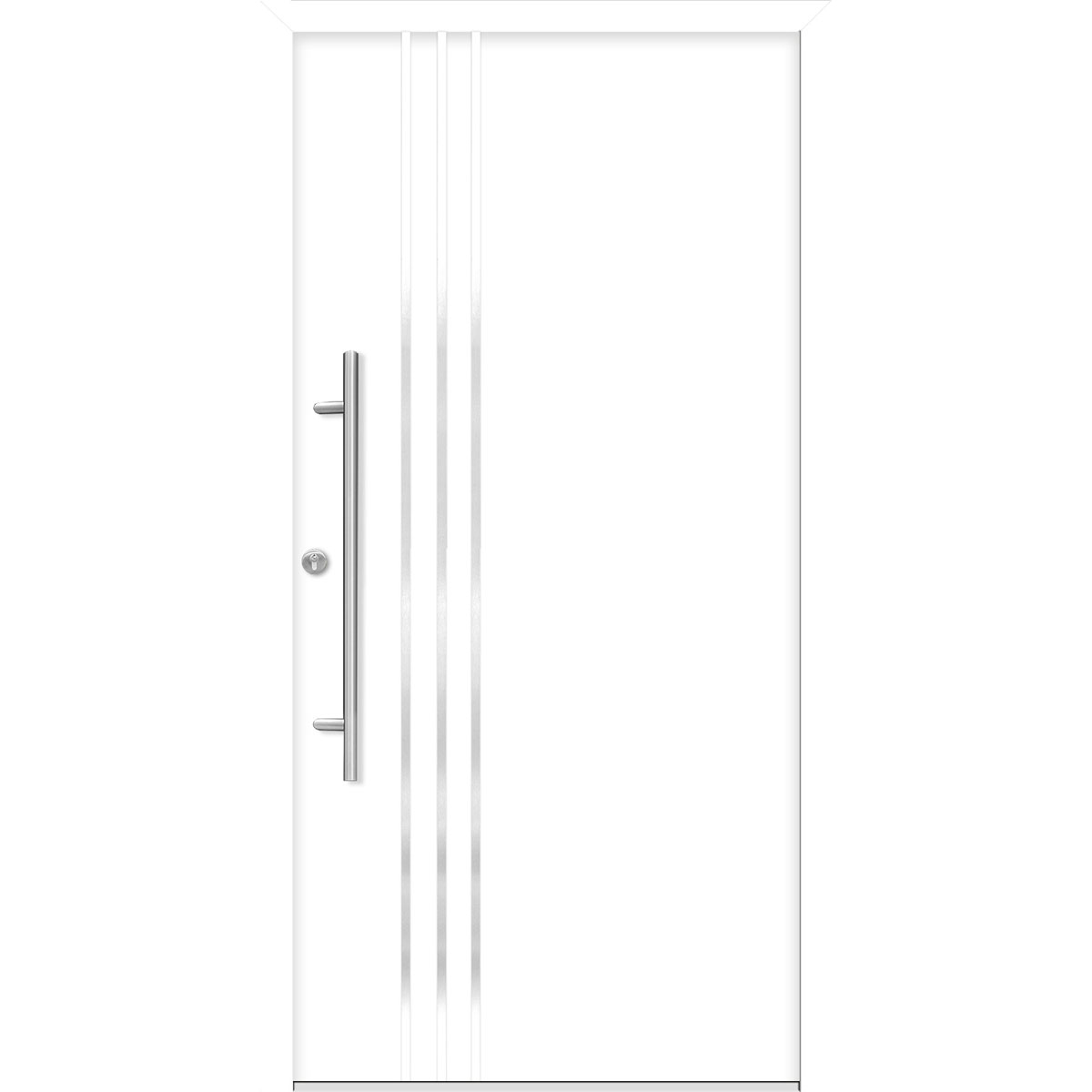 SplenDoor Premium-Haustür Passivedoor Kalmar energiesparend weiss 110 x 210 cm links