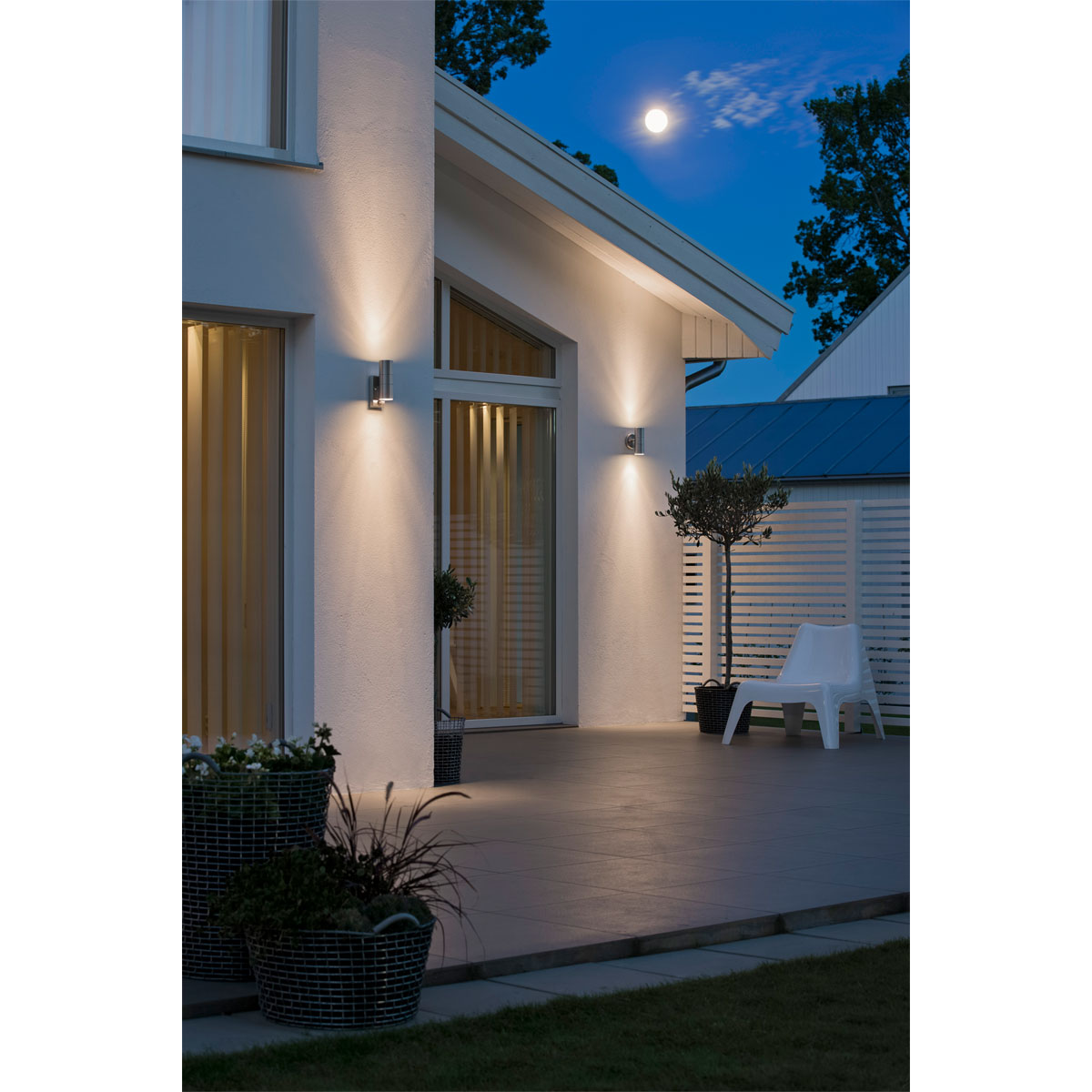 Konstsmide Außenwandleuchte Modena Up und Down mit Bewegungsmelder grau Bild 3