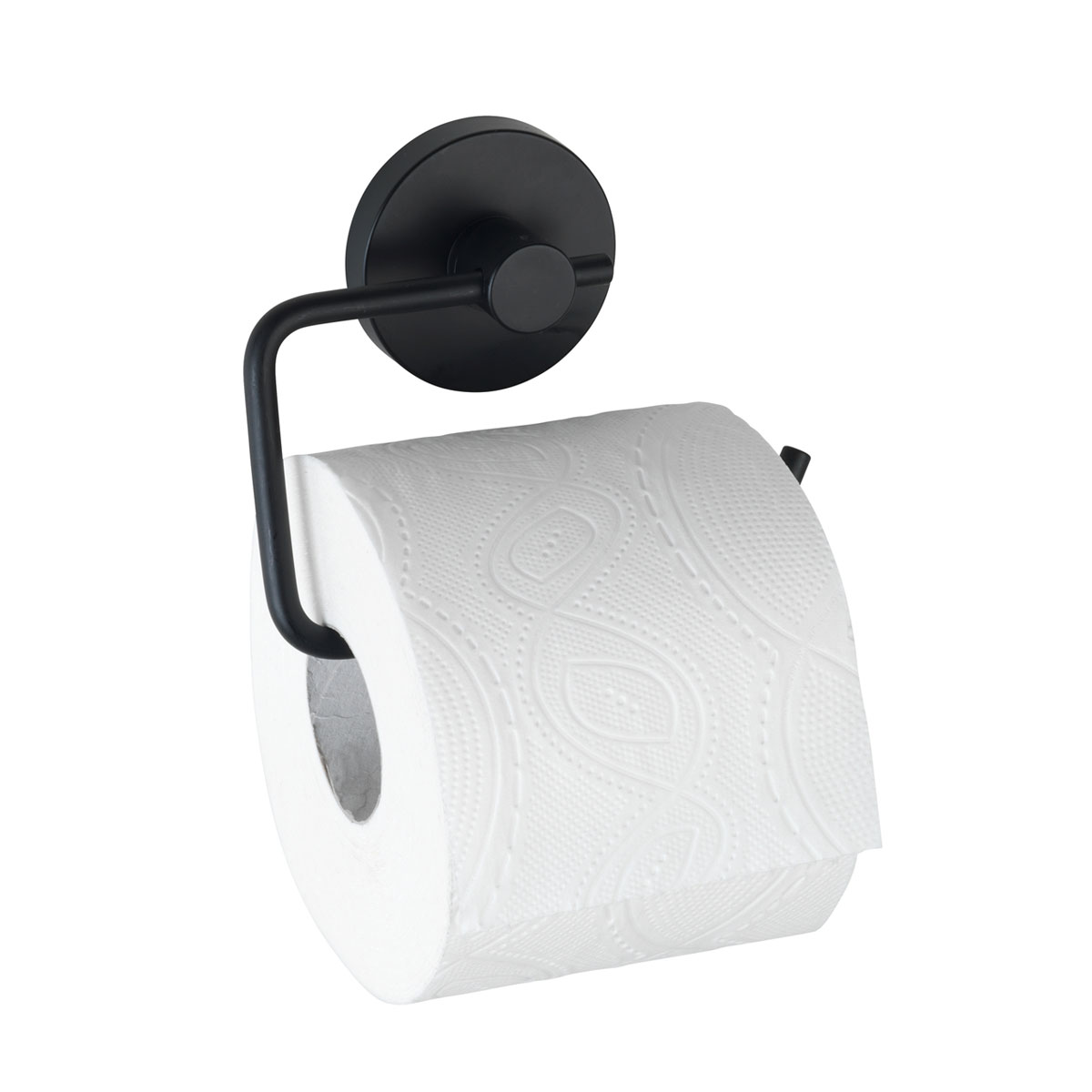 Wenko Toilettenpapierhalter Milazzo Schwarz Befestigen ohne bohren Vacuum-Loc