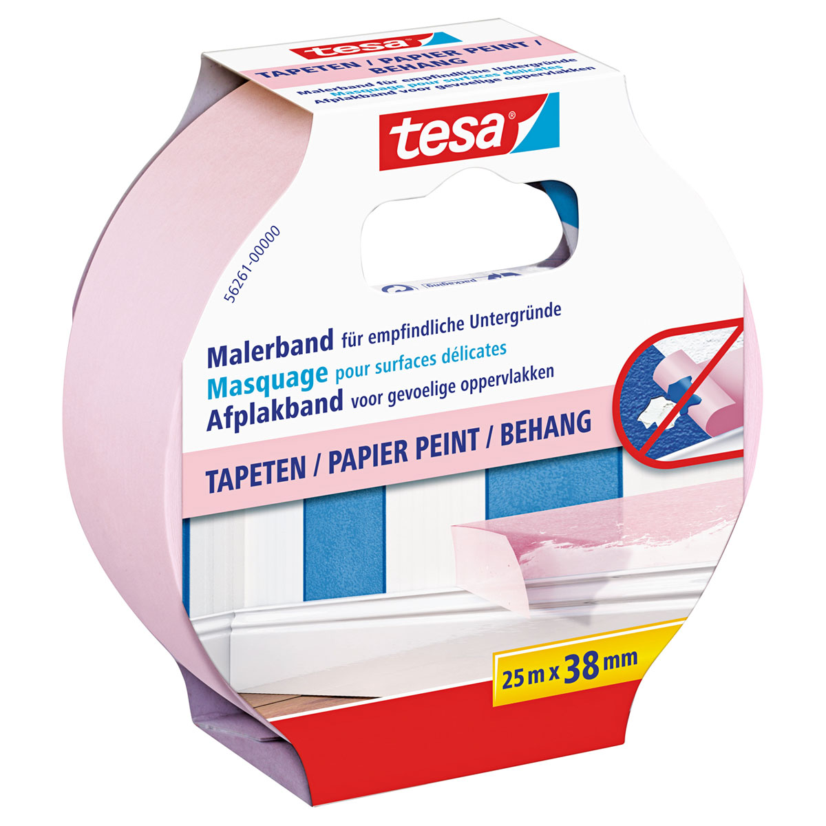 Tesa Maler Krepp TAPETEN 25 m x 38 mm Bild 3