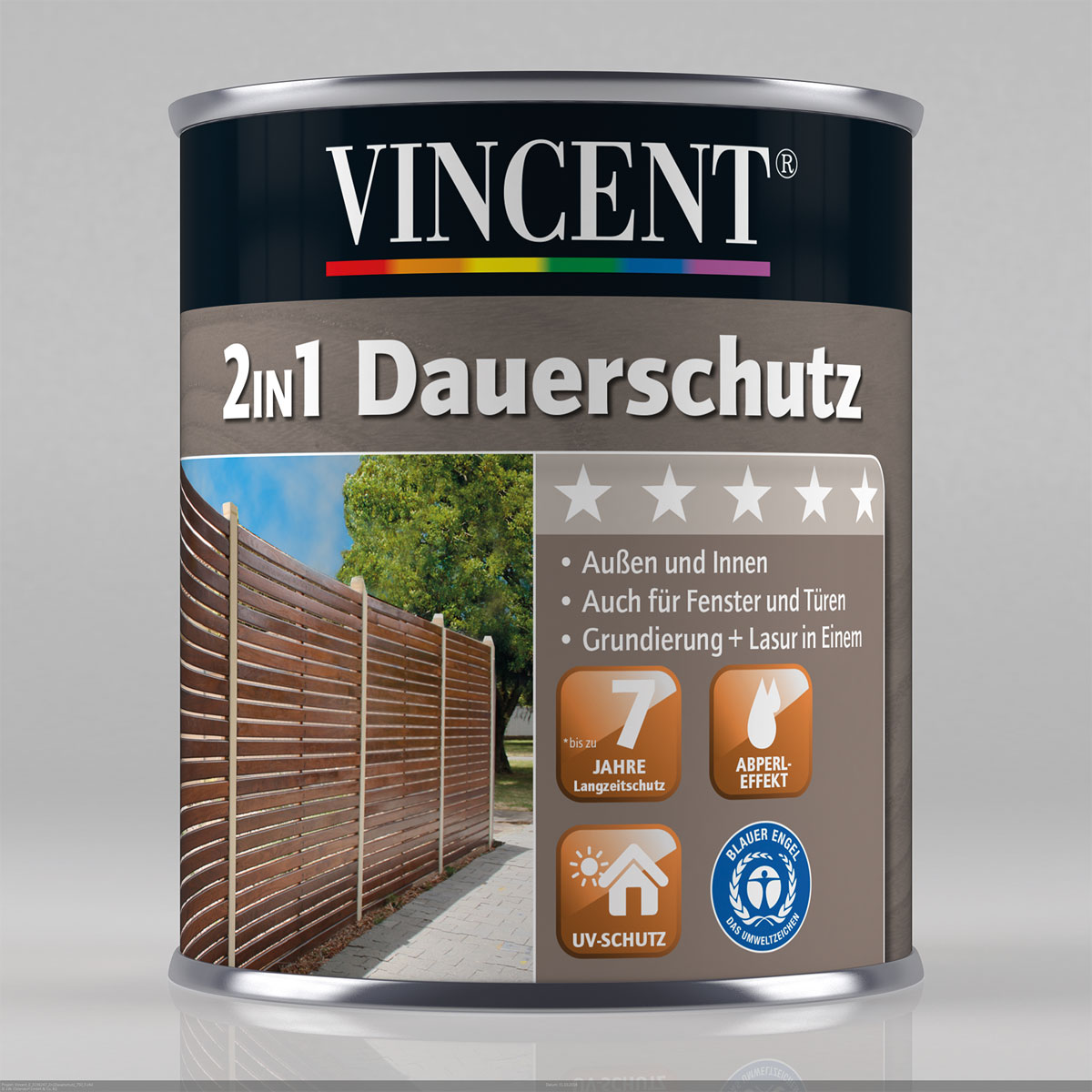 Vincent 2in1 Dauerschutz Teak 2,5 L