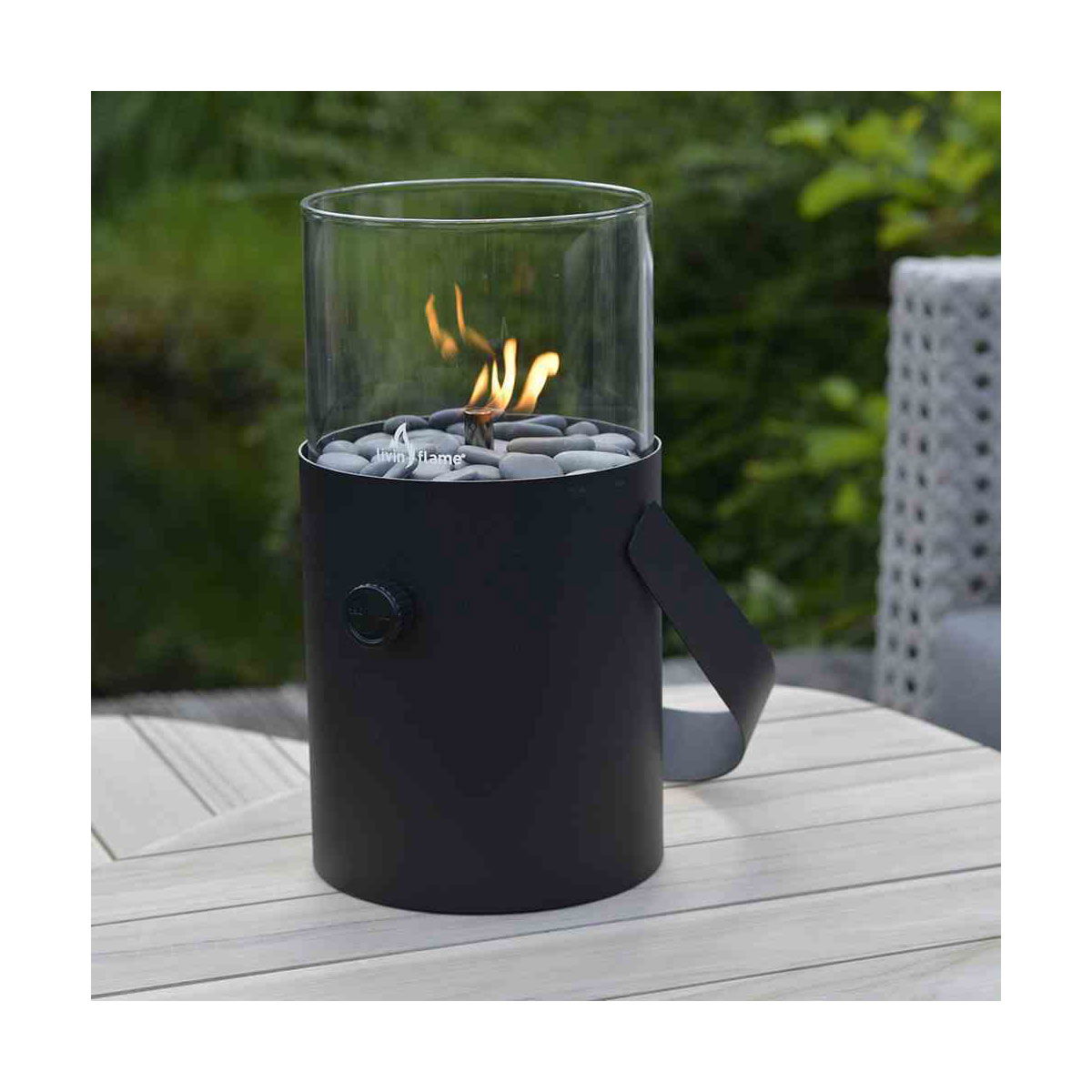 Gas-Windlicht Cosiscoop schwarz 16 x 30 x 16 cm Bild 4