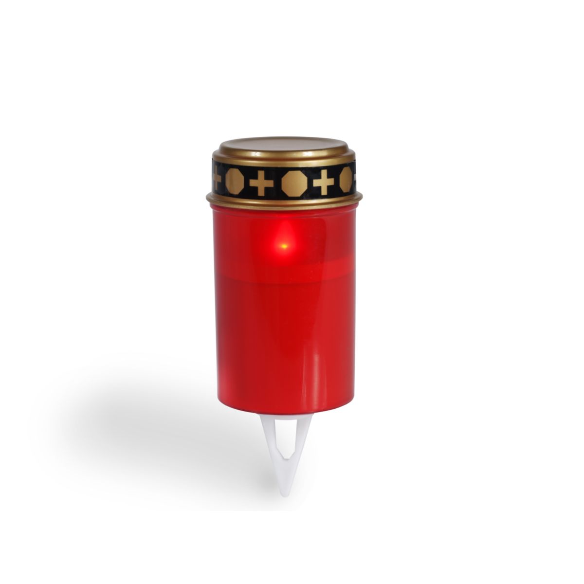 Flower Power LED Outdoor Grablampe mit Dorn SPINA RED 7 x 13 cm Kunststoff Bild 1